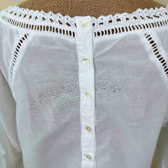 Coster Copenhagen White Eyelet Embroidery Blouse | Size 38 (US 6) - Picture 4 of 7